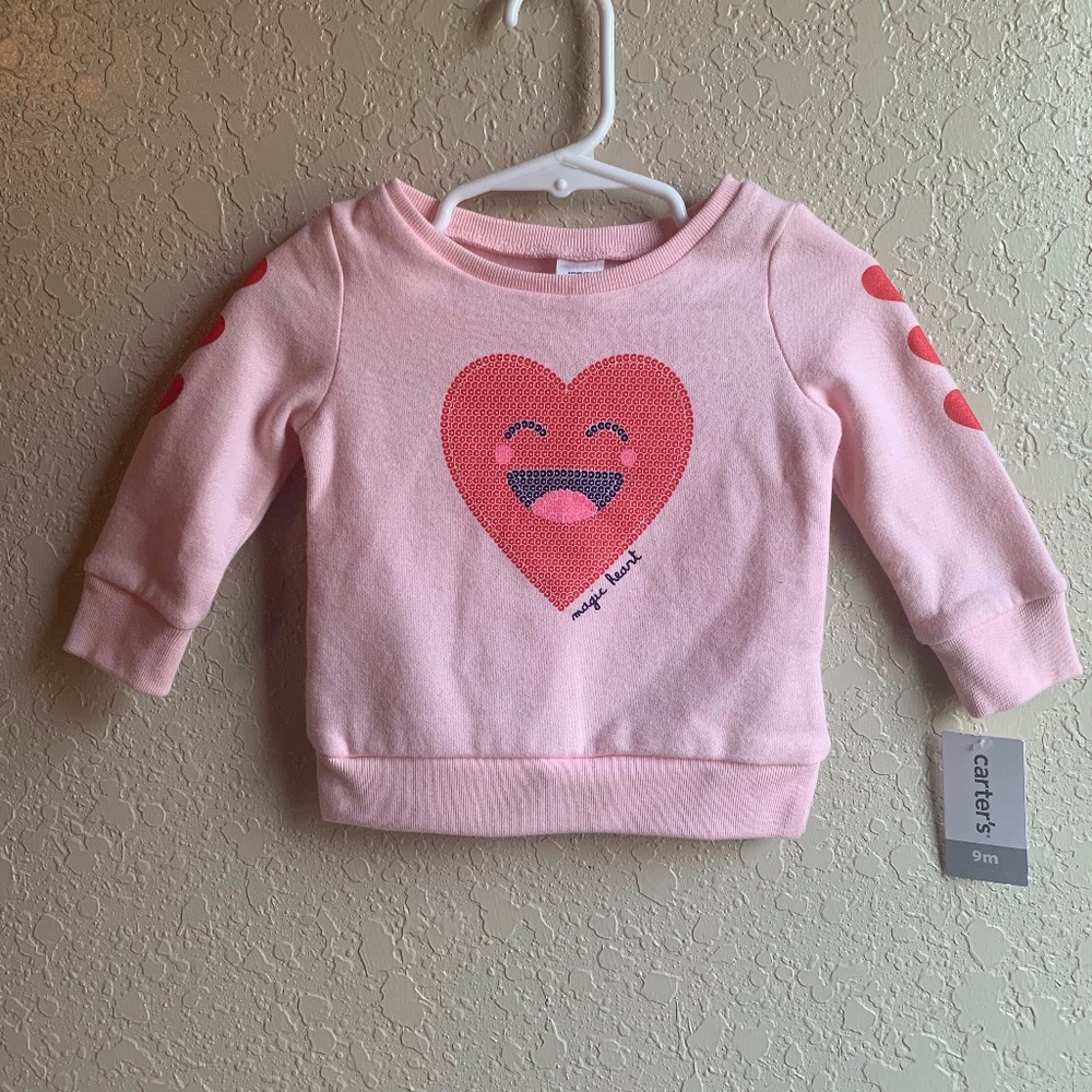 Baby Girls 9M Carter's Pink Crewneck
